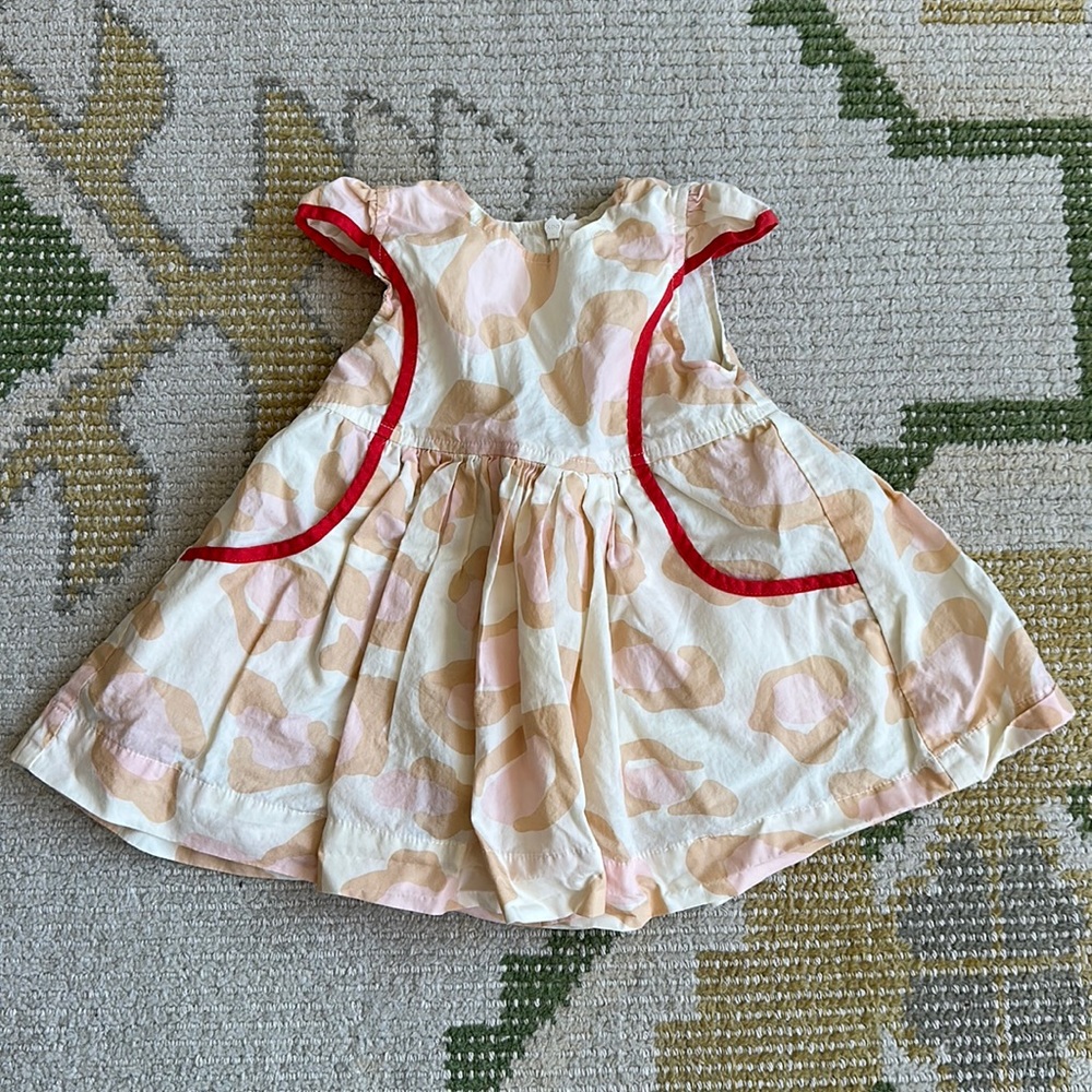 Pink chicken leopard print baby girl dress